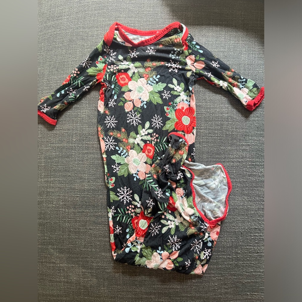 Little Sleepies newborn bamboo knotted nightgown